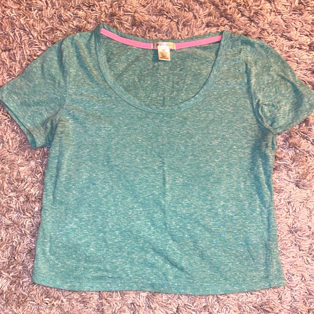 Large teal crop top
